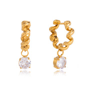 J&D   Pendant Spiral Wave Design Earring