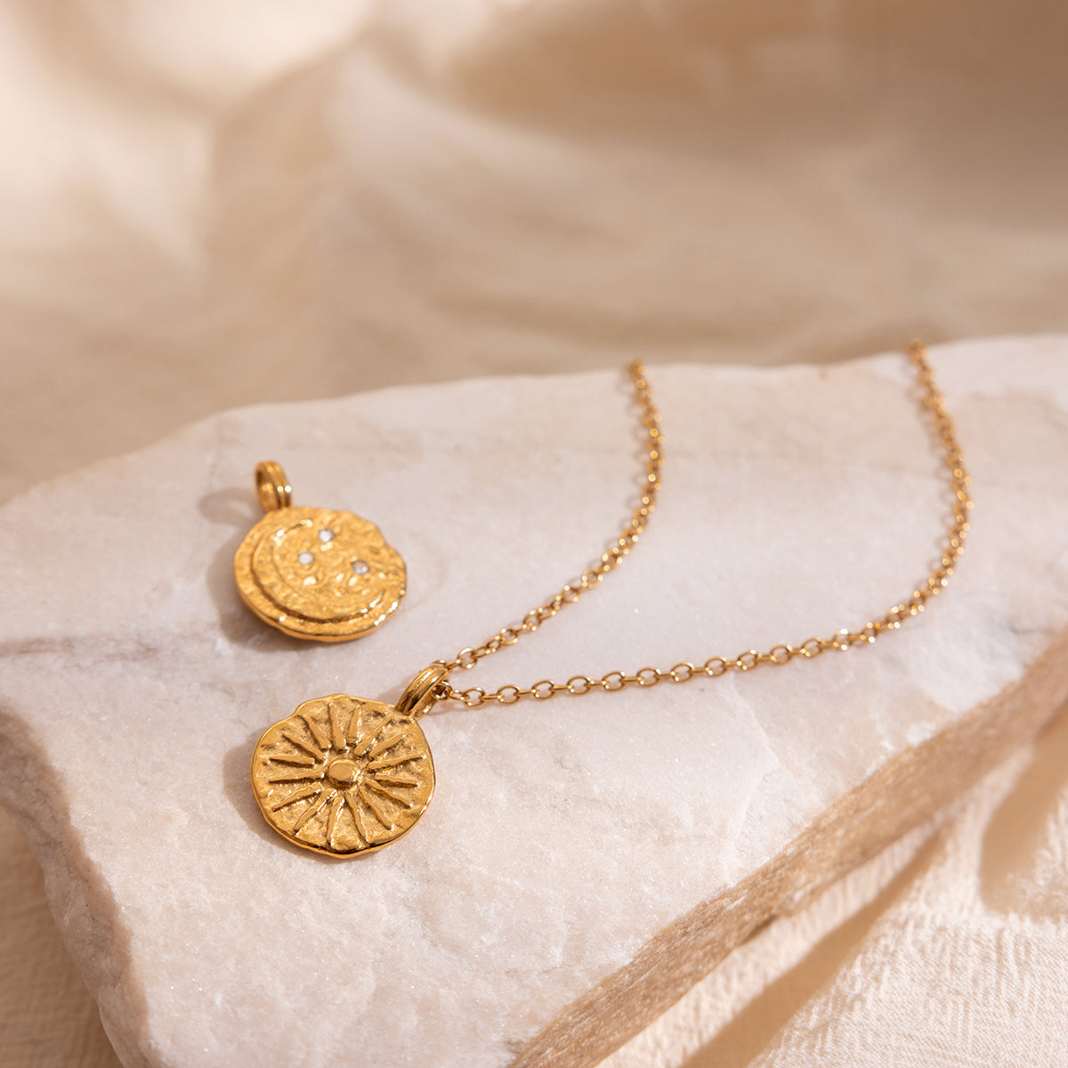 J&D  Classic Rhinestone Moon Sun Sand