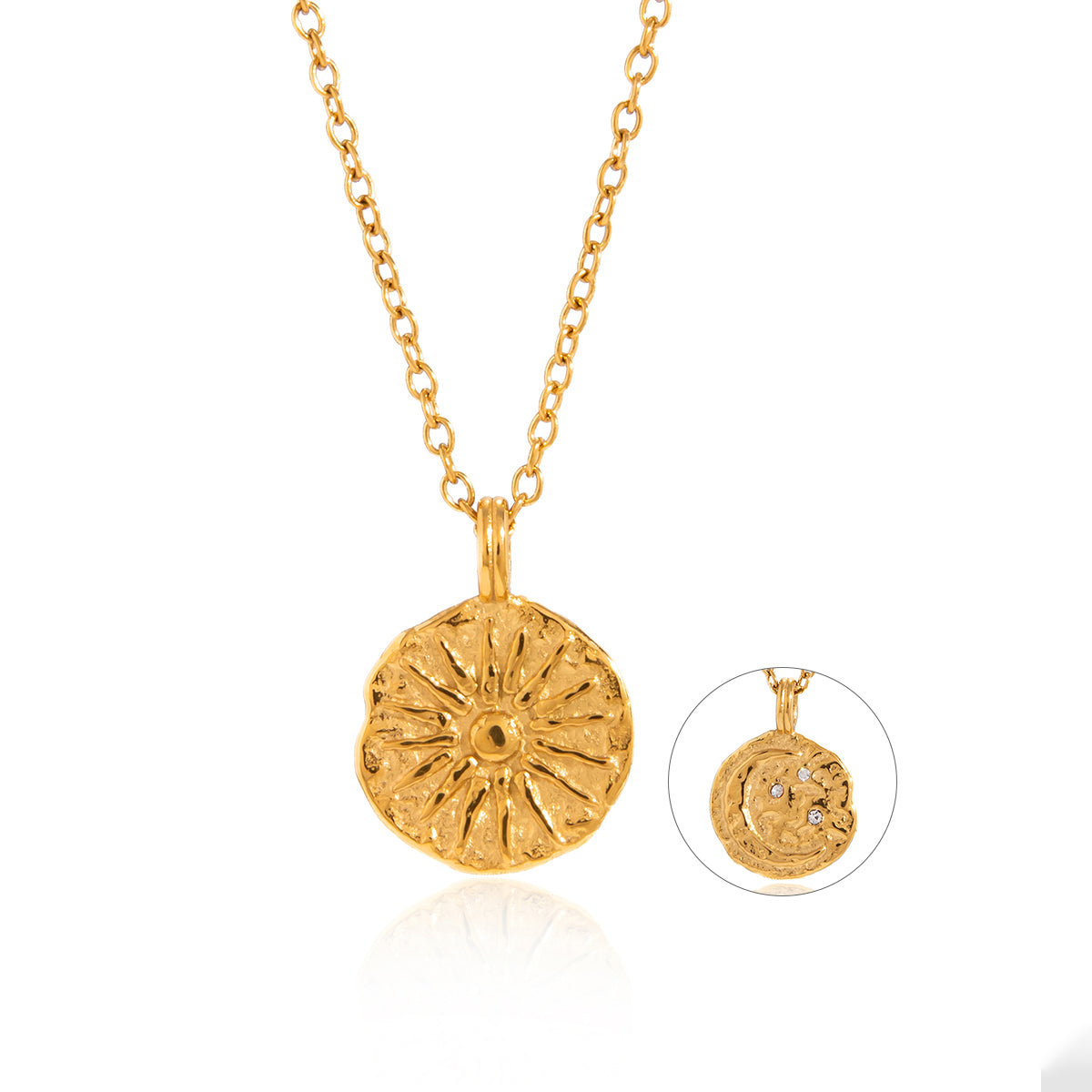 J&D  Classic Rhinestone Moon Sun Sand