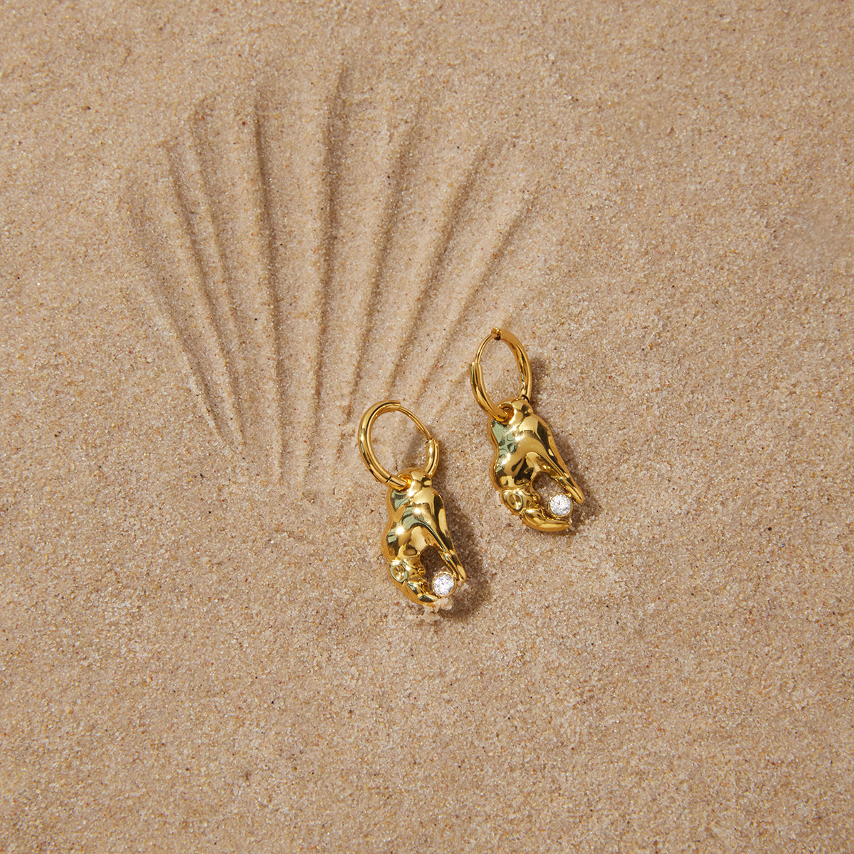 J&D  Crab Claw Drop Earrings