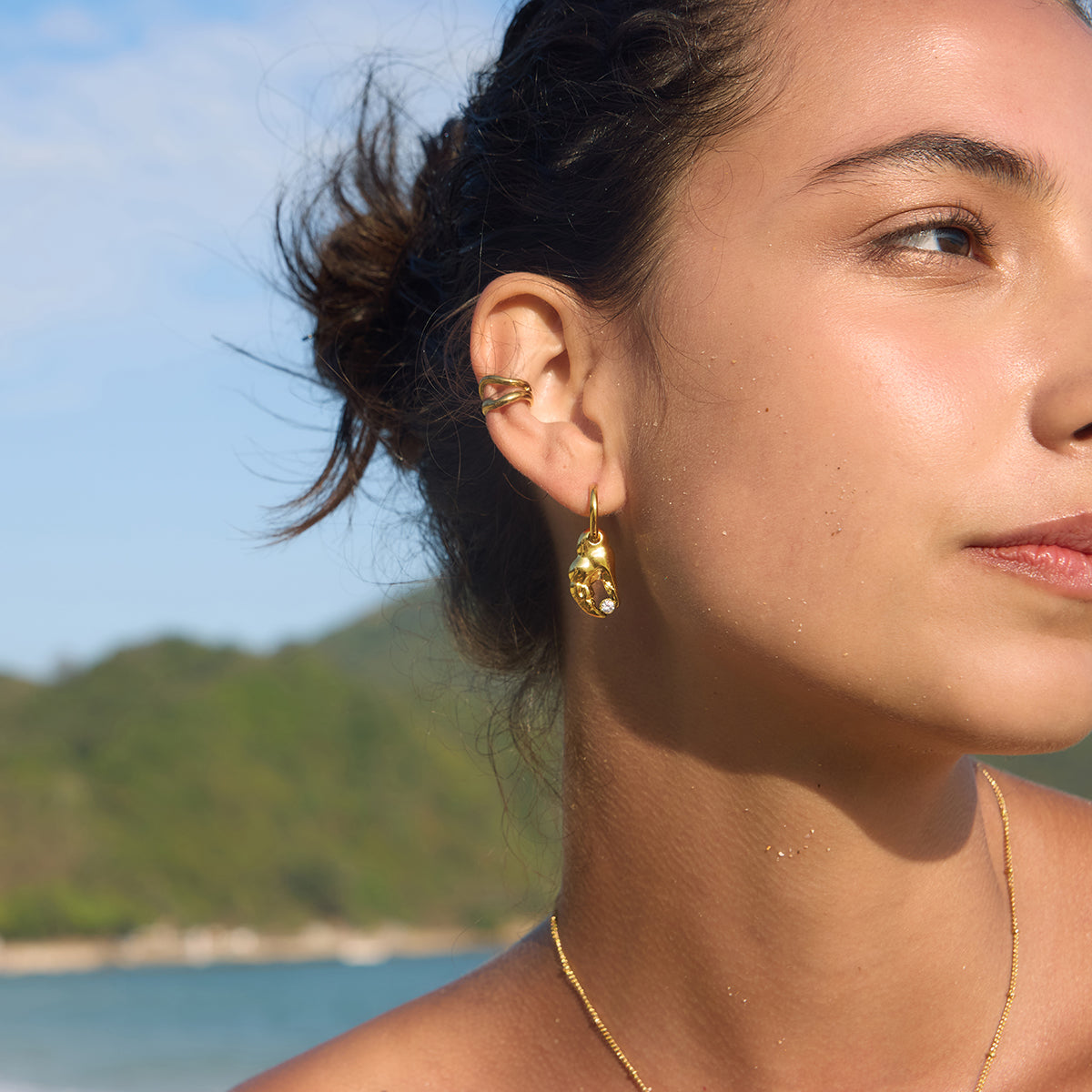 J&D  Crab Claw Drop Earrings