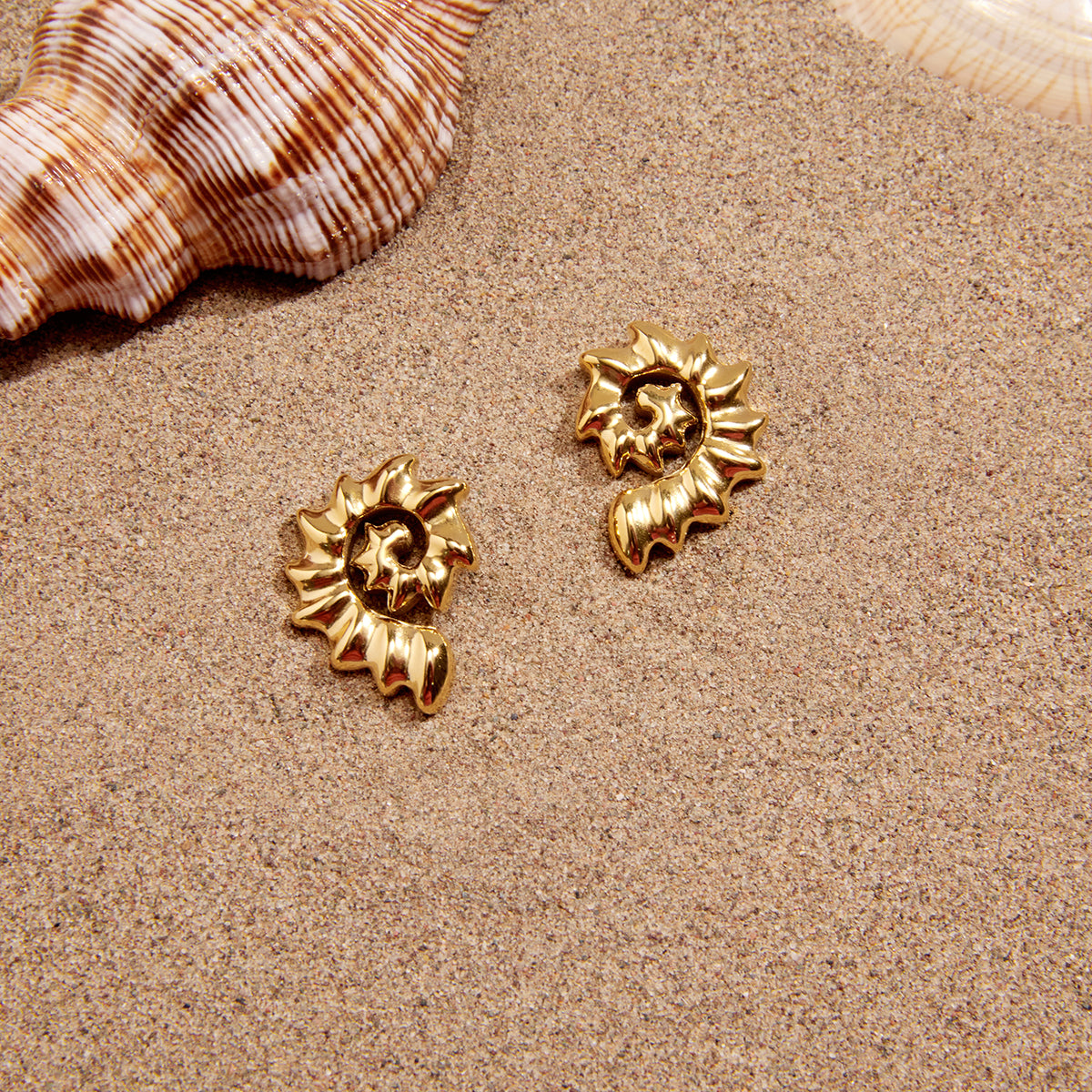 J&D  Stud Earrings Summer Beach Wearing
