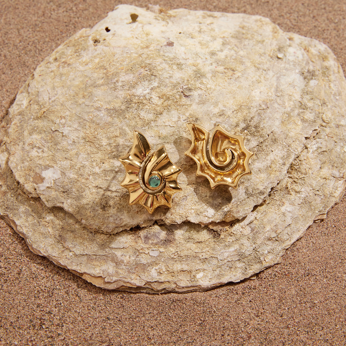 J&D  Rhinestone Spiral Holiday Party Earrings