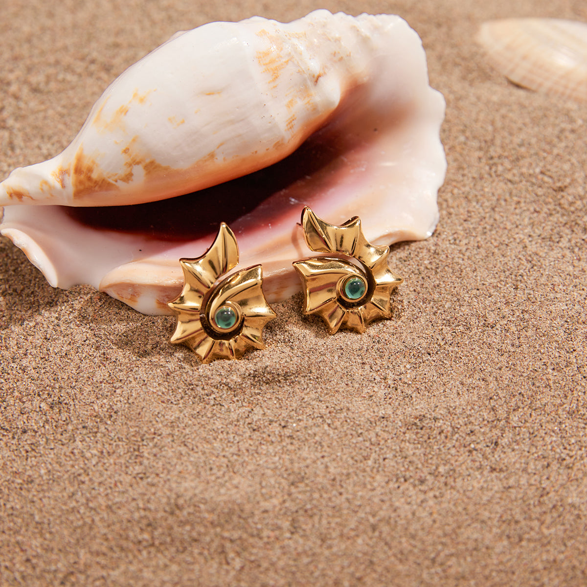 J&D  Rhinestone Spiral Holiday Party Earrings