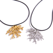 J&D   Coral Pendant Black Wax