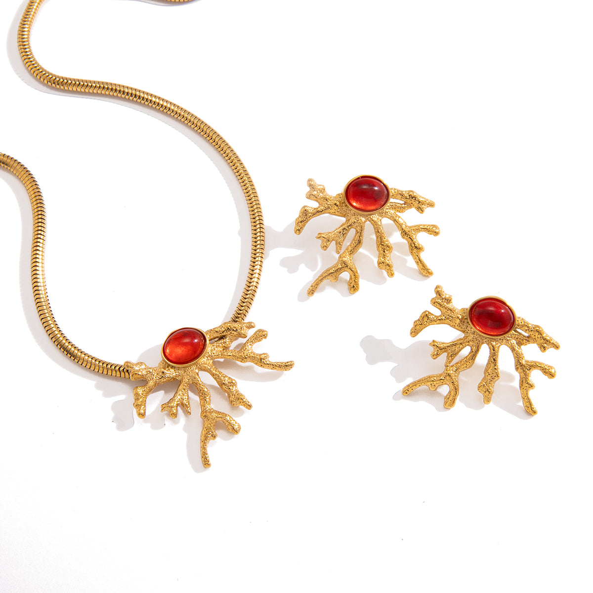 J&D  Trendy Vacation Style Red Resin