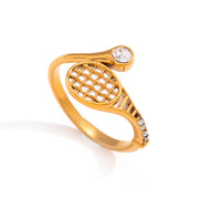 J&D  White Rhinestone Sporty