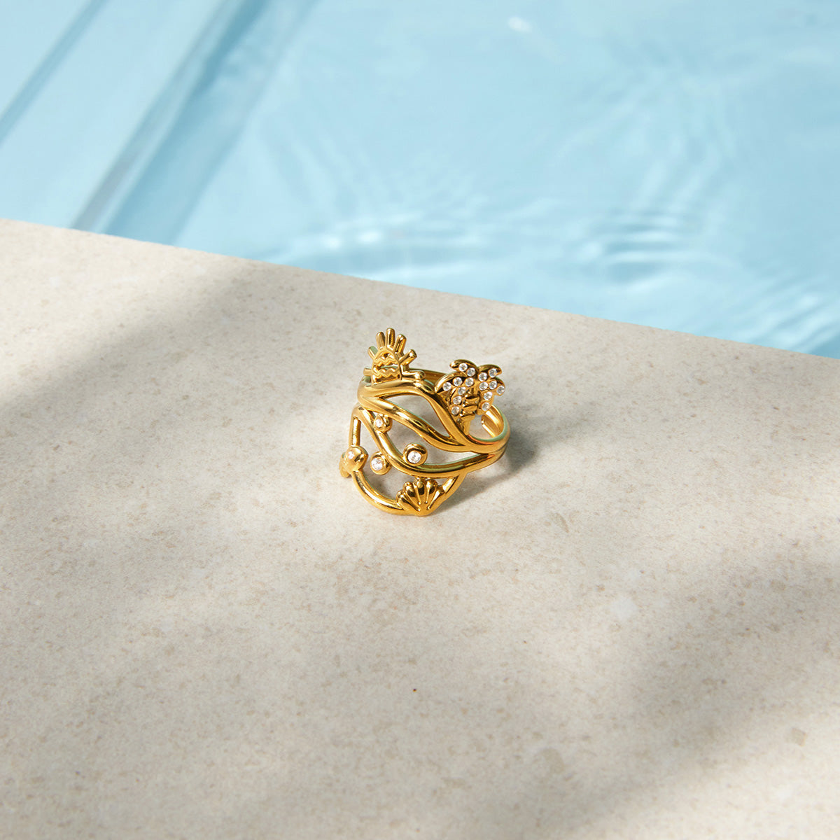 J&D  Sun Coconut Tree Fish Shell Inlaid