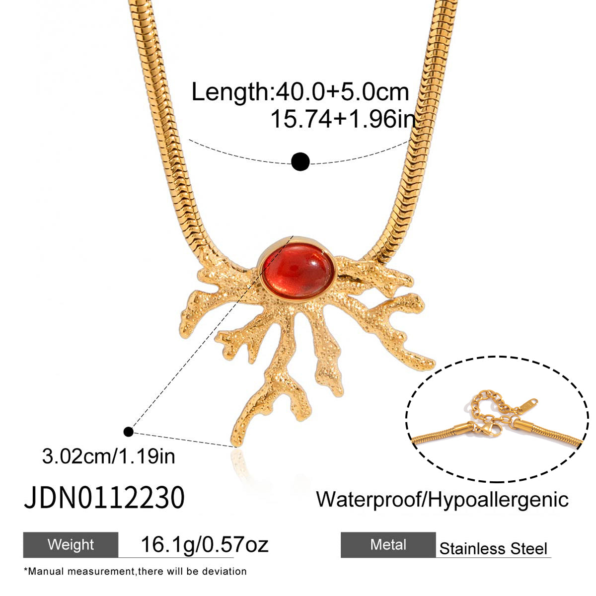 J&D  Trendy Vacation Style Red Resin