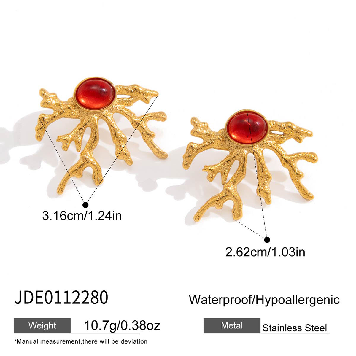 J&D  Trendy Vacation Style Red Resin