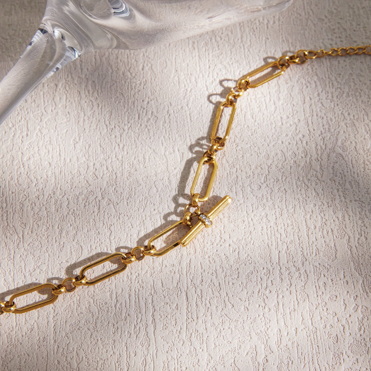 J&D  Chunky Paperclip Link Chain Bracelet