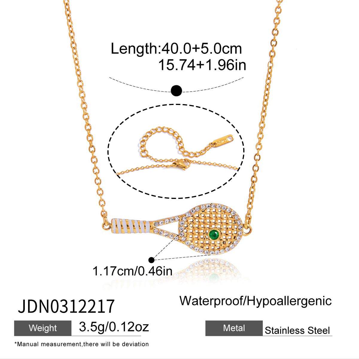 J&D  Racquet Pendant Bracelet Set