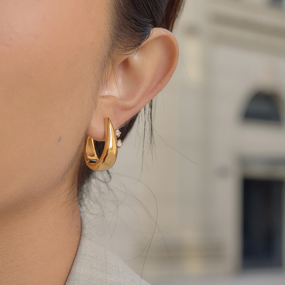 J&D  Hoop Earrings Daily Wearing Stacking Jewelry