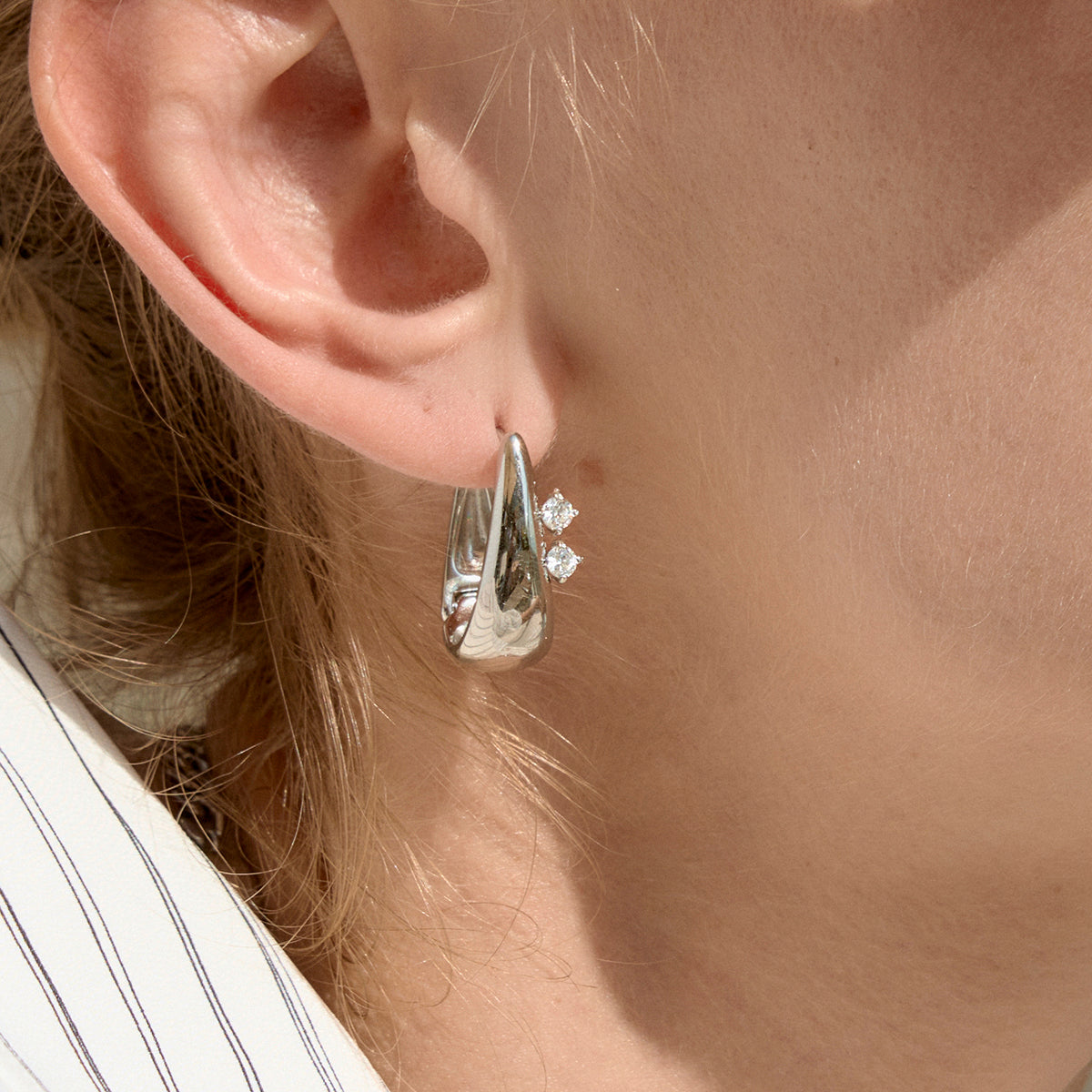 J&D  Hoop Earrings Daily Wearing Stacking Jewelry
