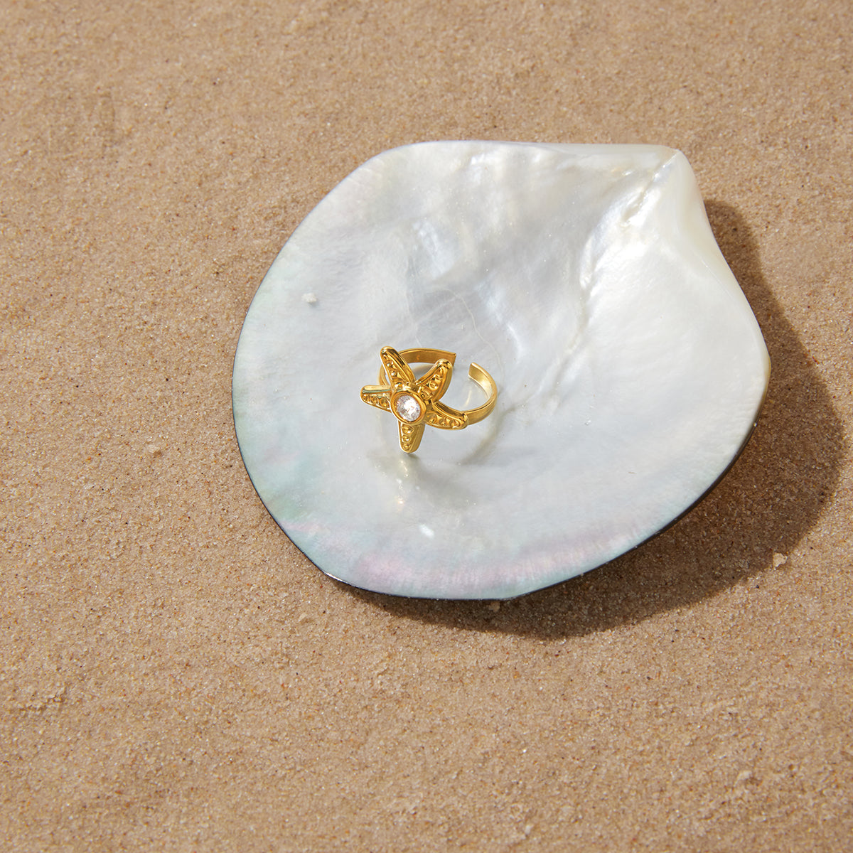 J&D Inlaid Sea Animal Open Band Tarnish