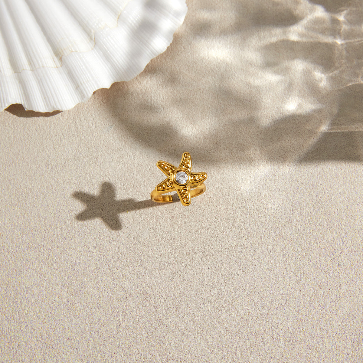 J&D Inlaid Sea Animal Open Band Tarnish