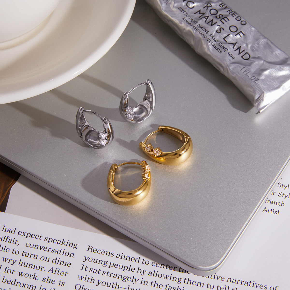 J&D  Hoop Earrings Daily Wearing Stacking Jewelry