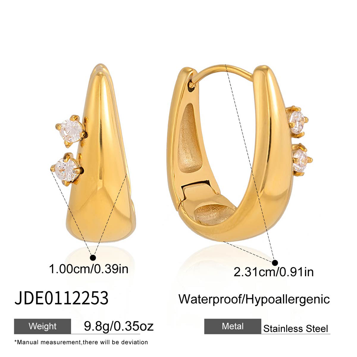 J&D  Hoop Earrings Daily Wearing Stacking Jewelry