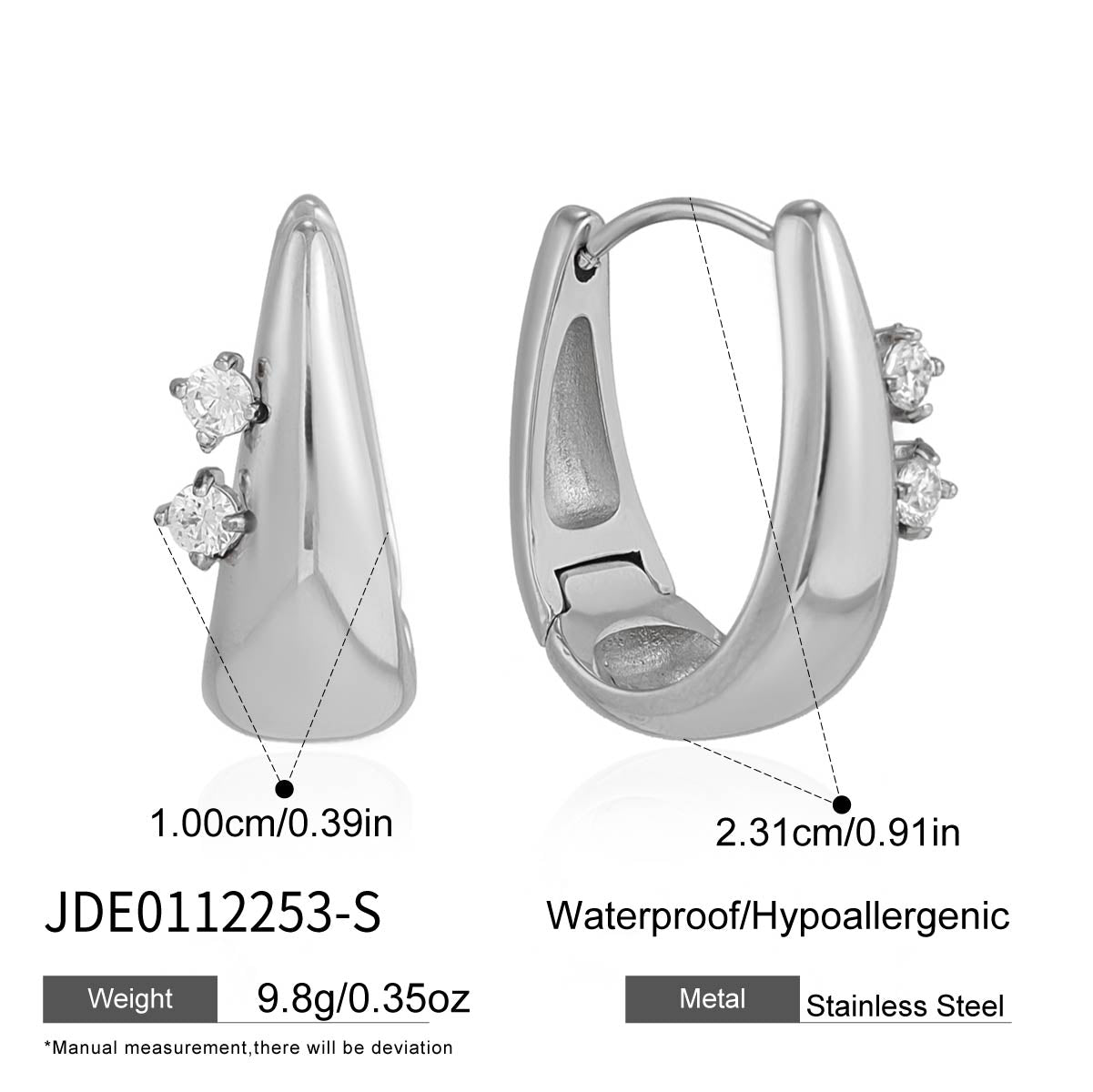 J&D  Hoop Earrings Daily Wearing Stacking Jewelry