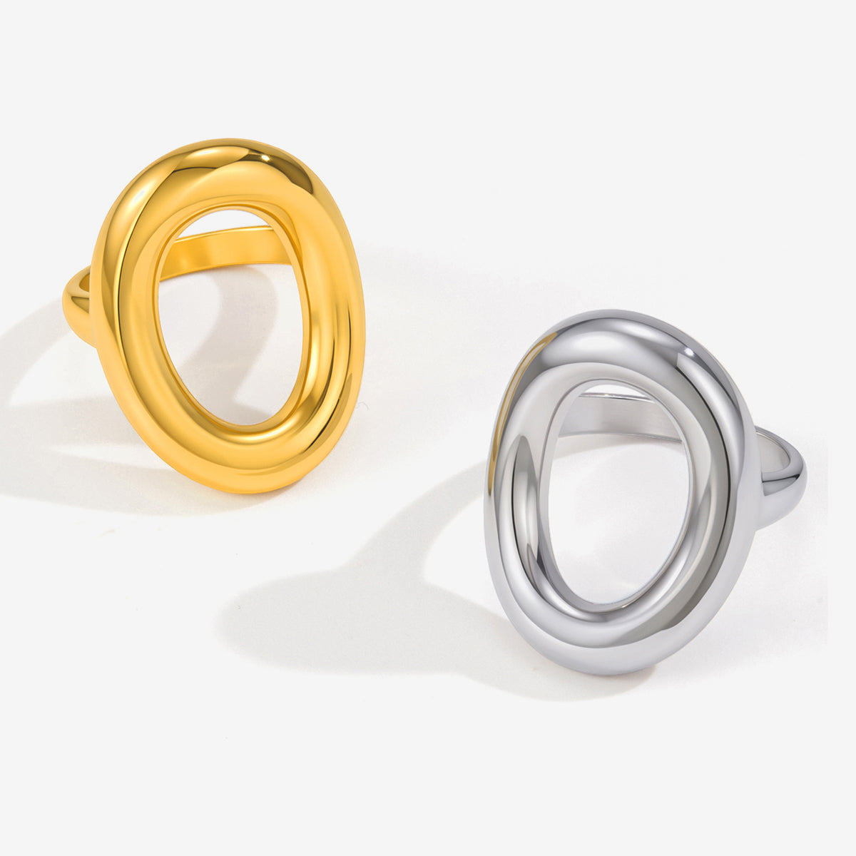 J&D  Ring Minimalist Hollow O Shaped
