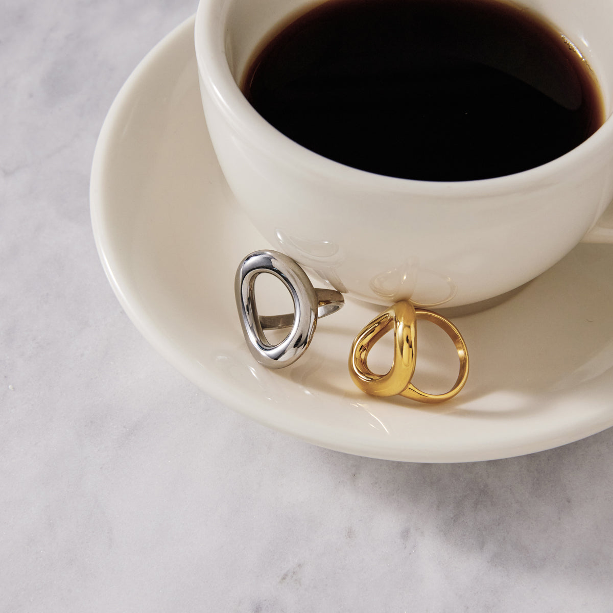 J&D  Ring Minimalist Hollow O Shaped