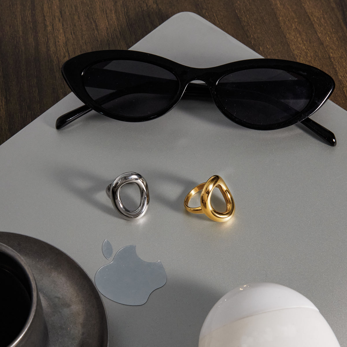 J&D  Ring Minimalist Hollow O Shaped