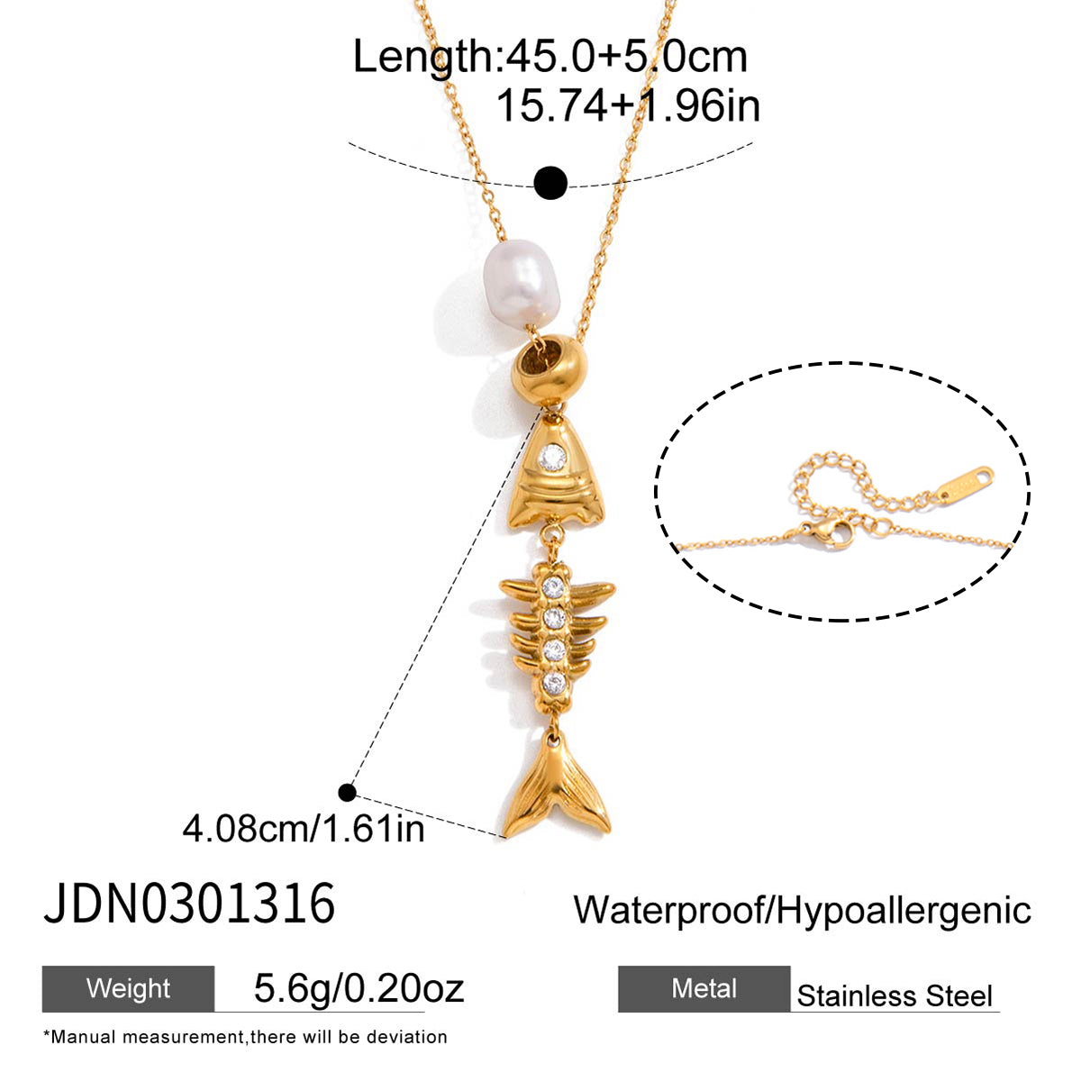 J&D  Freshwater Pearl Fishbone Starfish