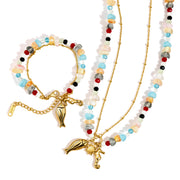 J&D  Layered Bracelet Seahorse Fish