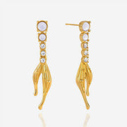 JD  Drop Earring Radiant Fishtail Charm Iridescent