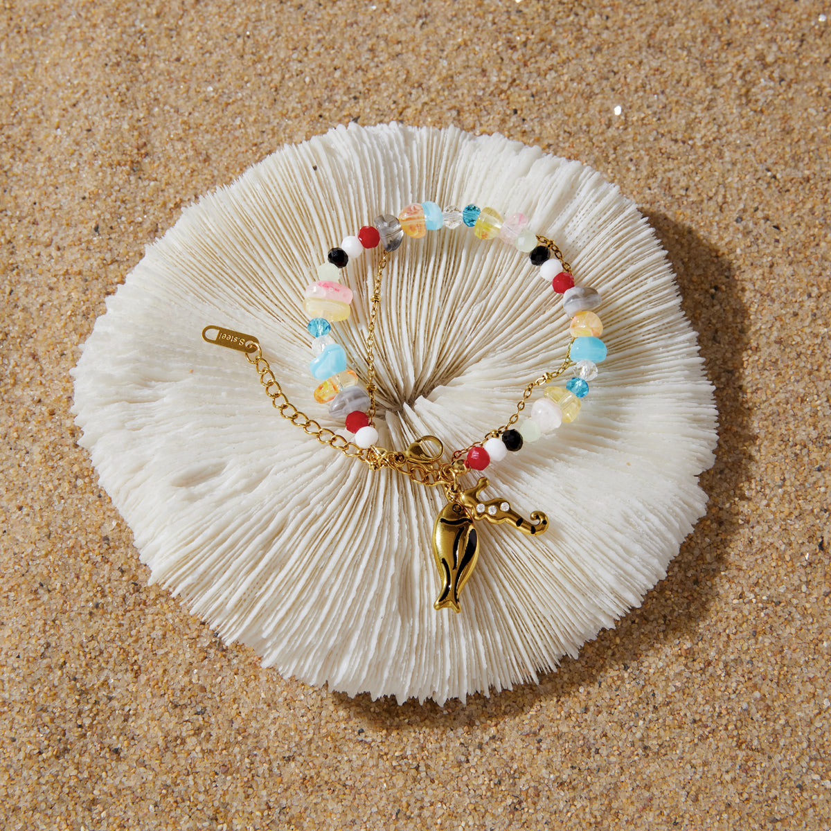 J&D  Layered Bracelet Seahorse Fish