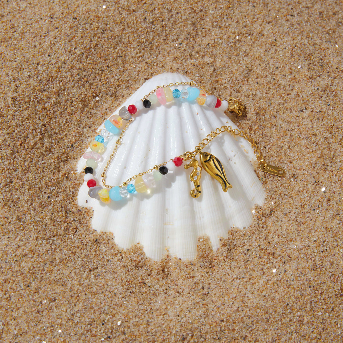 J&D  Layered Bracelet Seahorse Fish