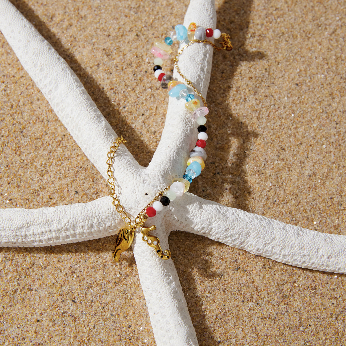 J&D  Layered Bracelet Seahorse Fish