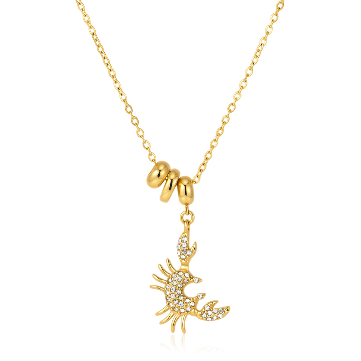 J&D  Rhinestone and Zirconia Crab