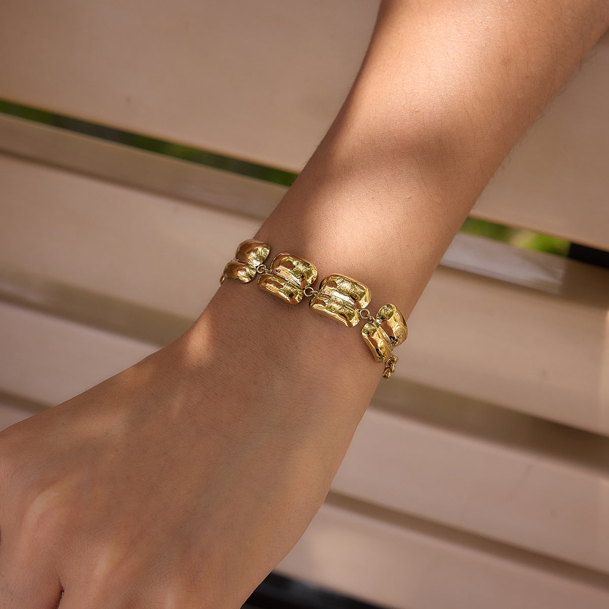 J&D Double-Layer Wide Face Bracelets