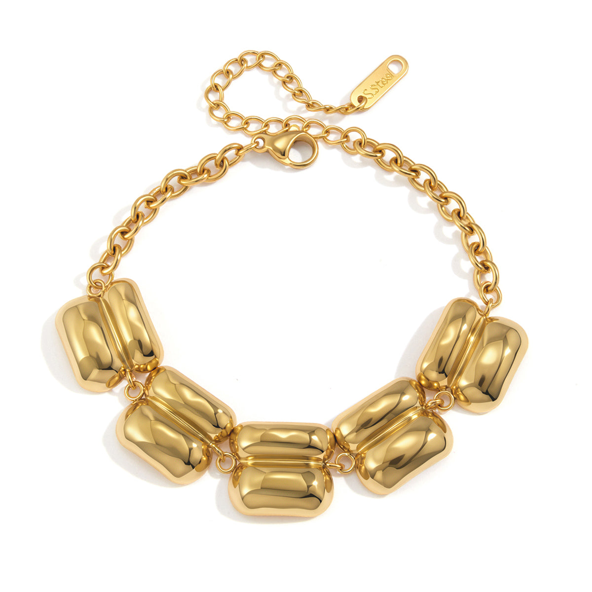 J&D Double-Layer Wide Face Bracelets