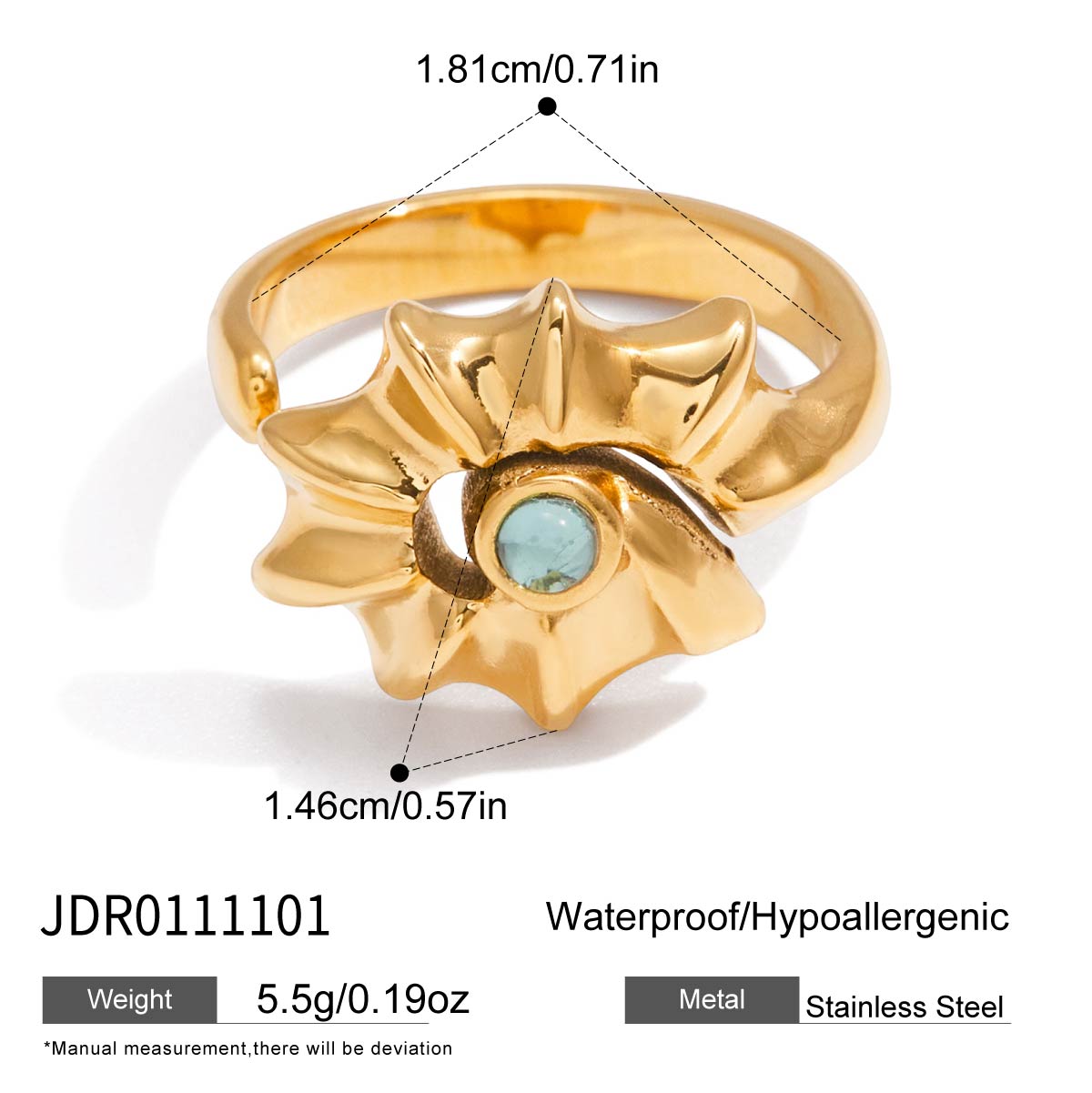 J&D    Blue Water Drop Conch Shell