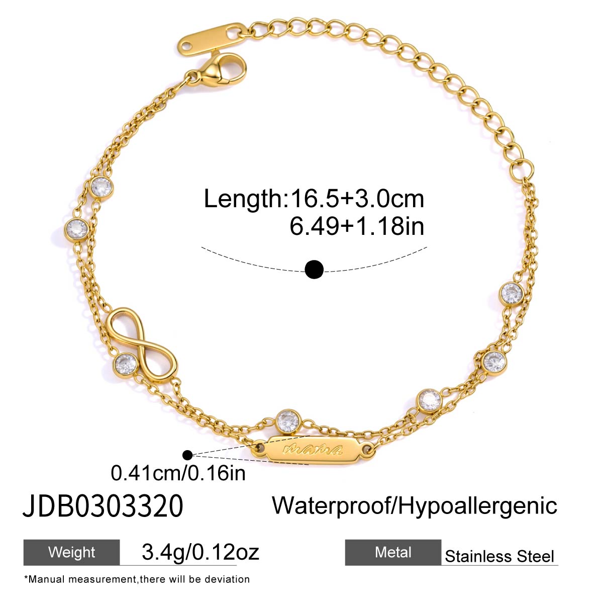 J&D  Freshwater Pearl Bracelet