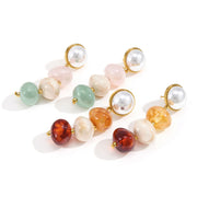 J&D  Brown Tortoise Resin Pearl Tassel