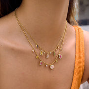 J&D  Station Charm Necklace for Women