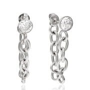 J&D  Thick Chain Tassel Earrings