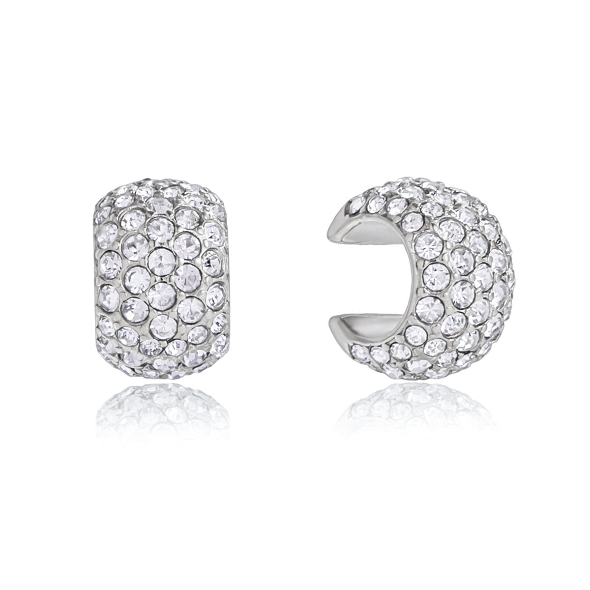 J&D  Silver Tone Wide Domed