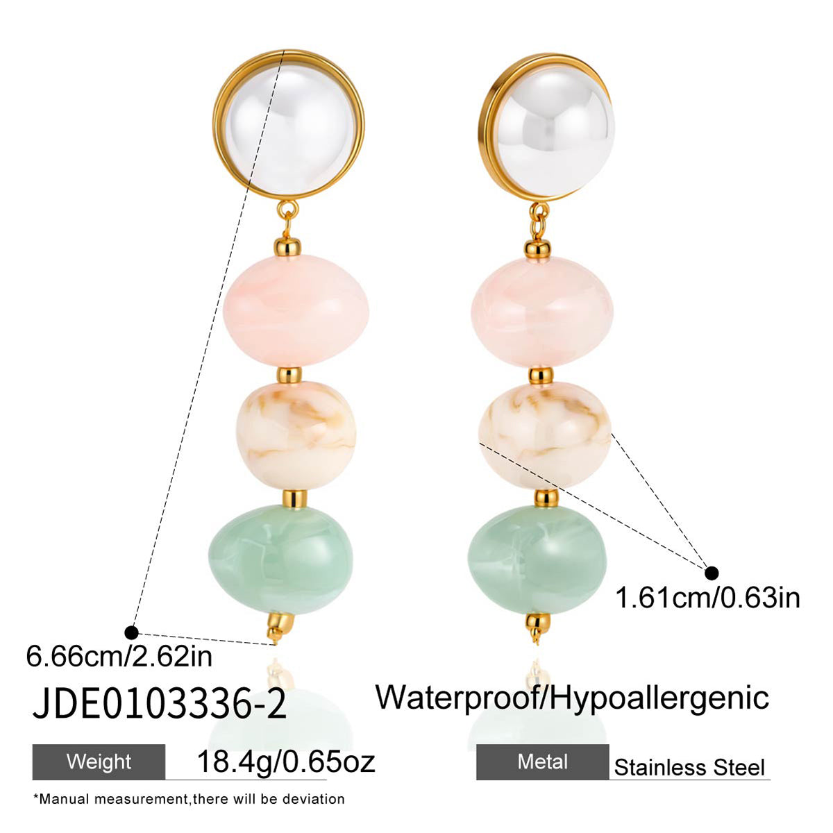 J&D  Brown Tortoise Resin Pearl Tassel