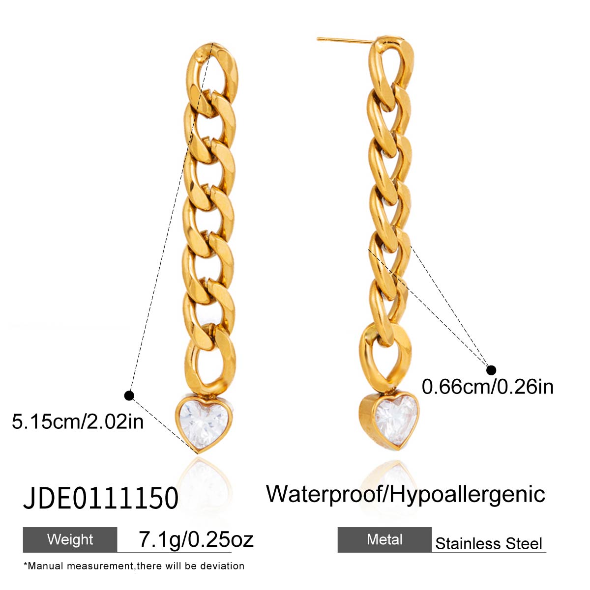J&D  Earrings Classic Teardrop-shaped Cubic