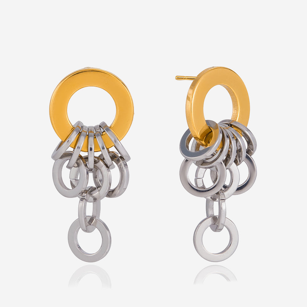 J&D   Loop Tassel Earrings Modern Minimalist