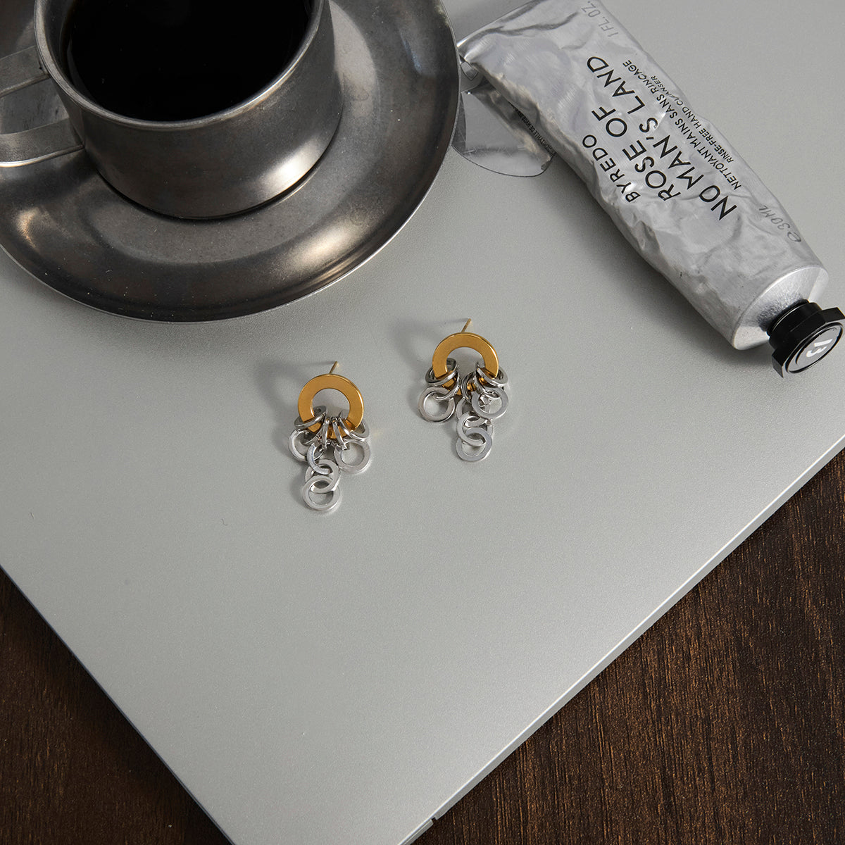 J&D   Loop Tassel Earrings Modern Minimalist