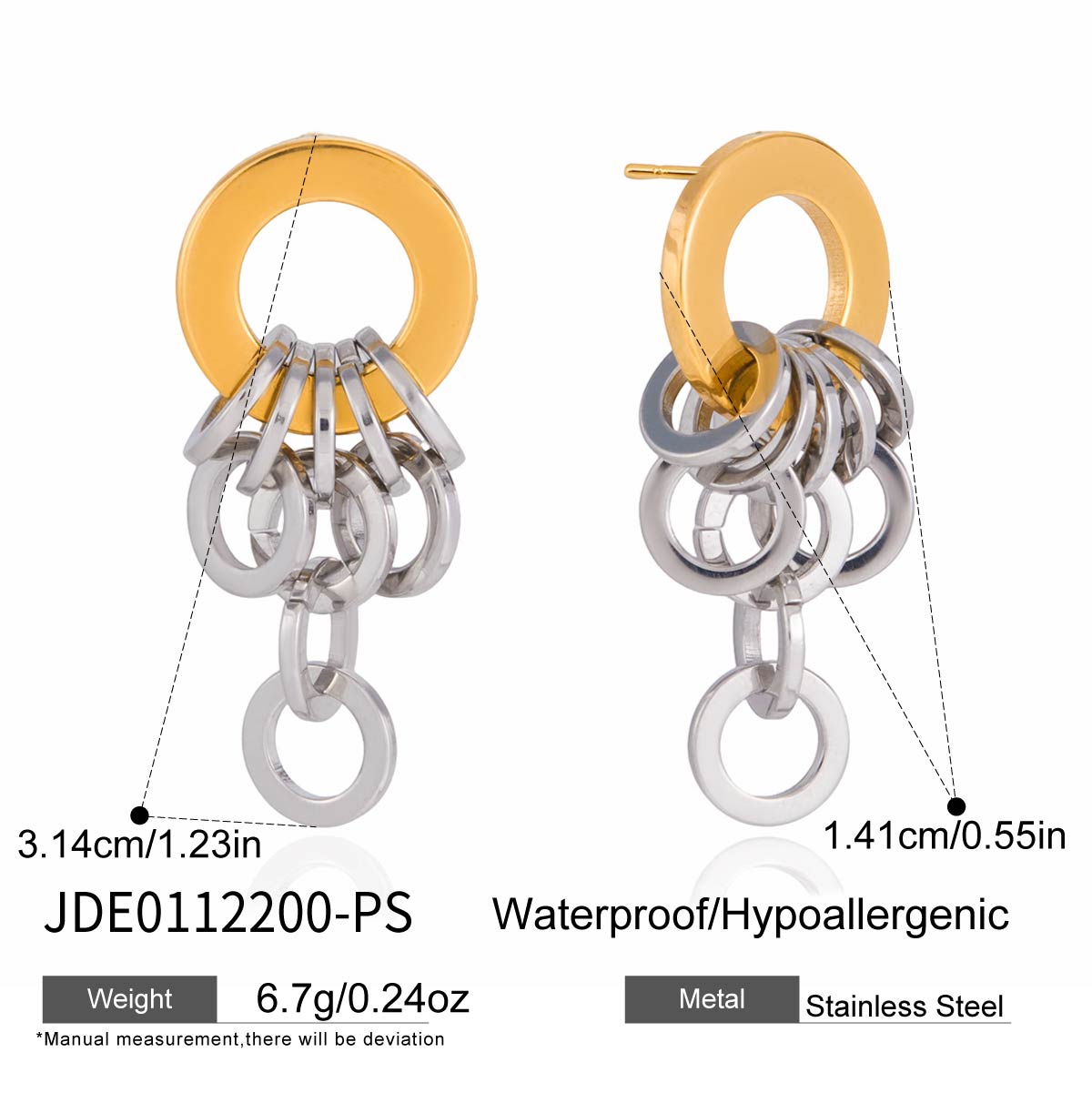 J&D   Loop Tassel Earrings Modern Minimalist