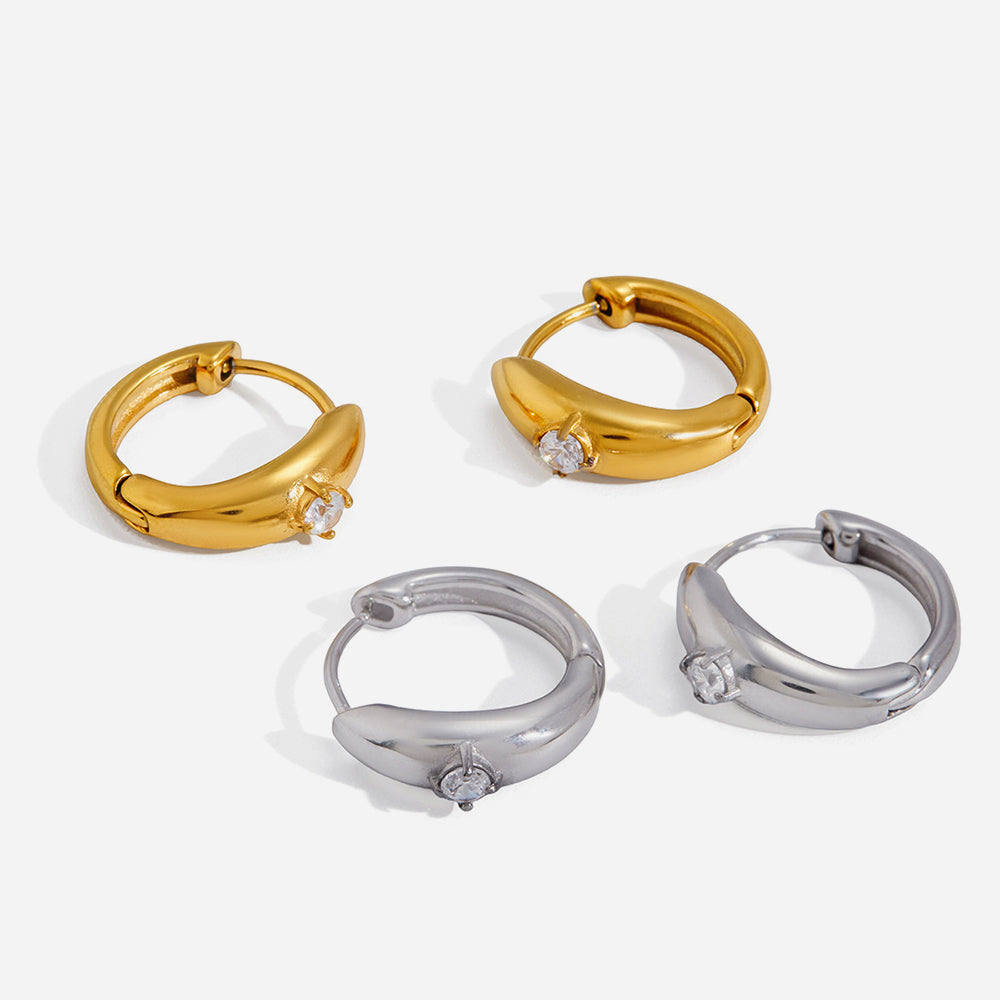 J&D  Silver Tone Classic Statement Round