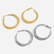 J&D  Silver Tone Classic Statement Smooth
