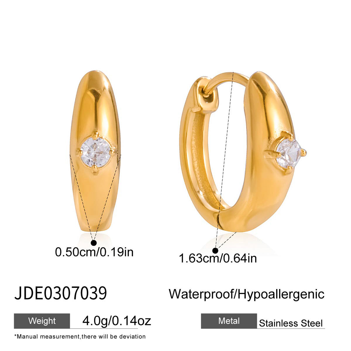 J&D  Silver Tone Classic Statement Round