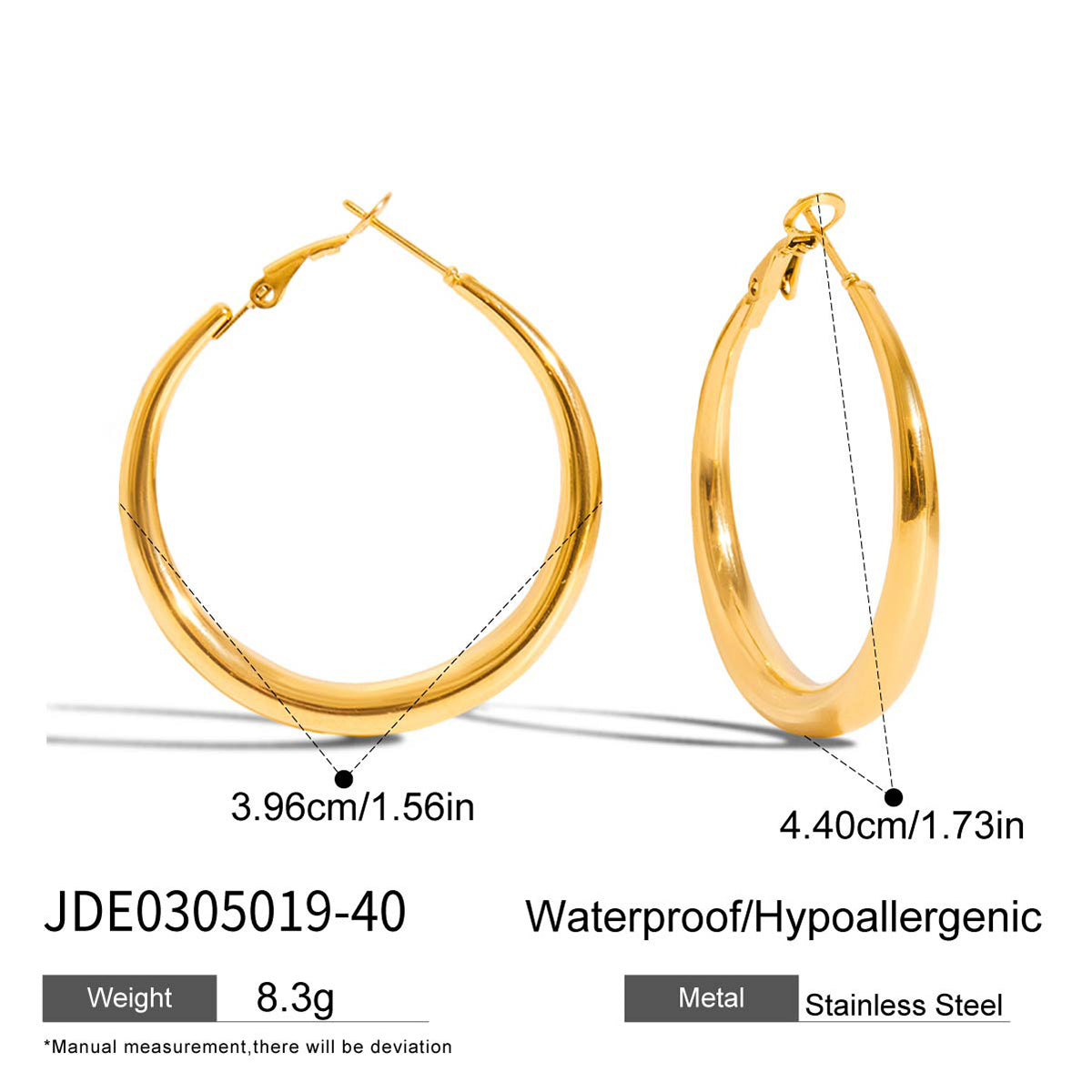 J&D  Silver Tone Classic Statement Smooth